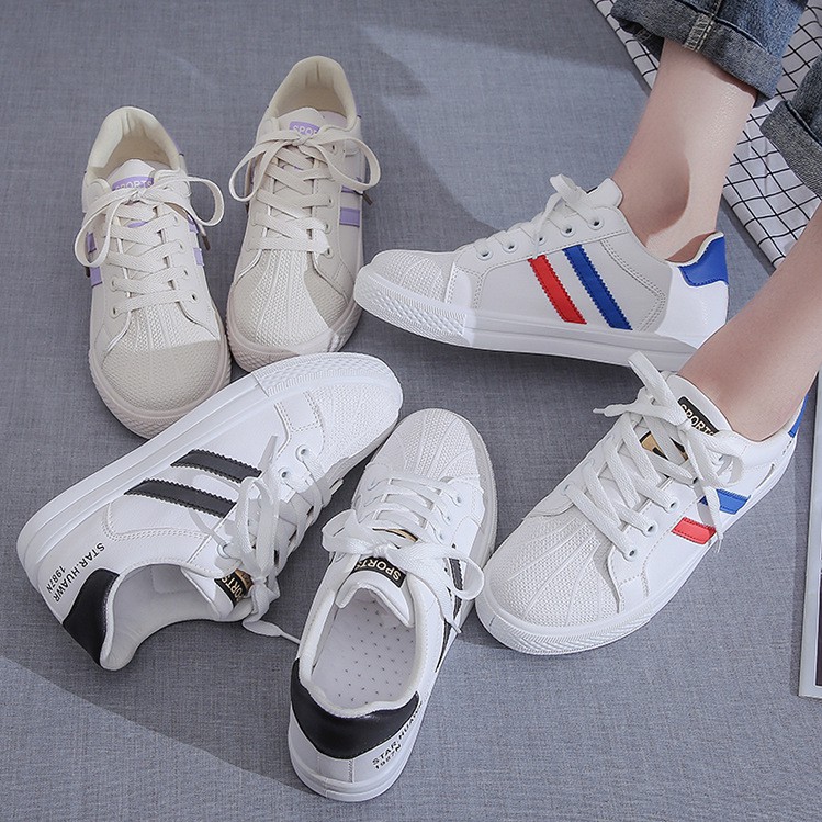[FREESHIP] Giầy thể thao nữ Sneakers, Giày vải trắngg (122)
