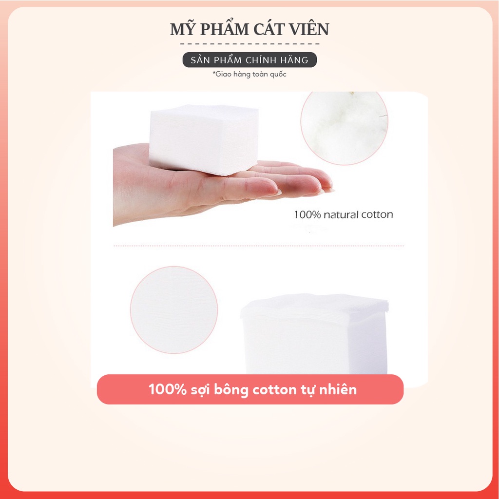 Bông tẩy trang Derma Me'Dream Thụy Sỹ, sợi bông cotton tự nhiên dịu nhẹ với da - hộp 60 miếng