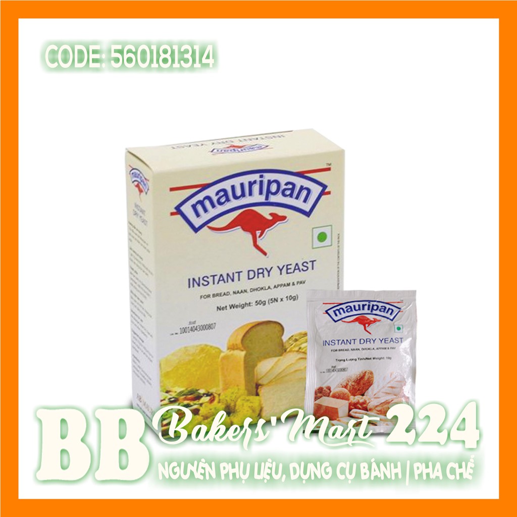 💥 GÌ CŨNG RẺ 💥 Men khô làm bánh Mauripan - HỘP 50gr (10gr x 5 gói)