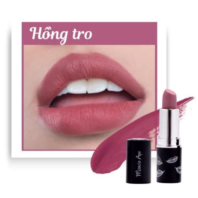 Son thỏi Miracle Apo lipstick mauve rose màu Hồng Tro