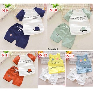 Combo 5 bộ bé trai Cotton 4c (ảnh thật)