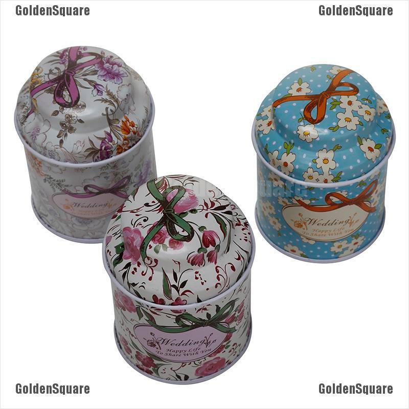 Hũ Thiếc Đựng Trà / Cà Phê / Kẹo / Đường Họa Tiết Hoa
