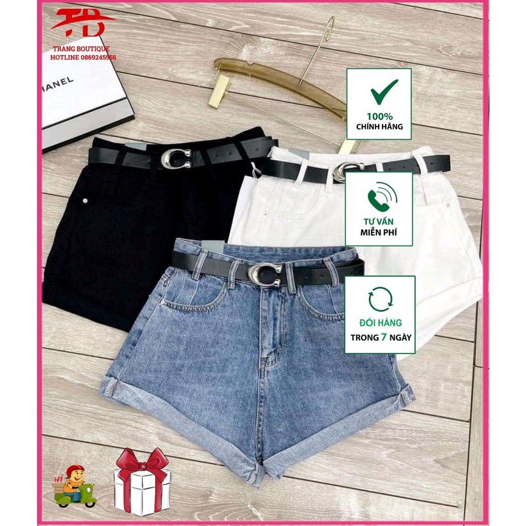 Quần Short Jeans Nữ Xắn Gấu Dáng Ngắn 3 Màu