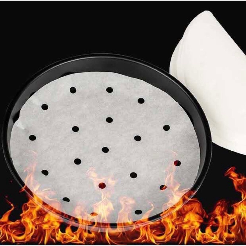 SET 2 XẤP GIẤY NẾN ĐỤC LỖ LÓT NỒI CHIÊN KHÔNG DẦU