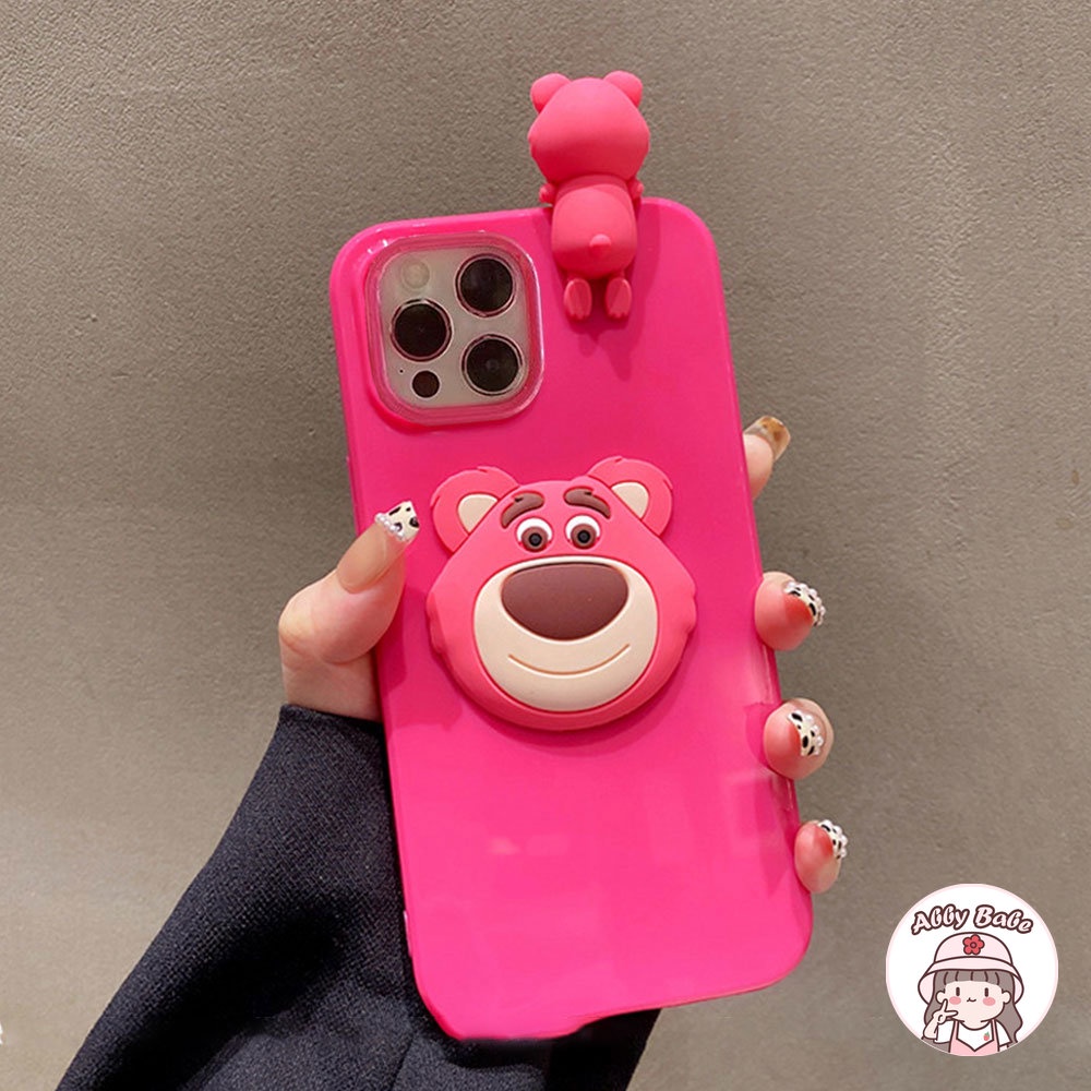 Ốp Điện Thoại TPU Silicon Mềm Chống Bụi Hình Gấu 3D Cho Iphone 14 Pro Max 13 12 11 Pro Max