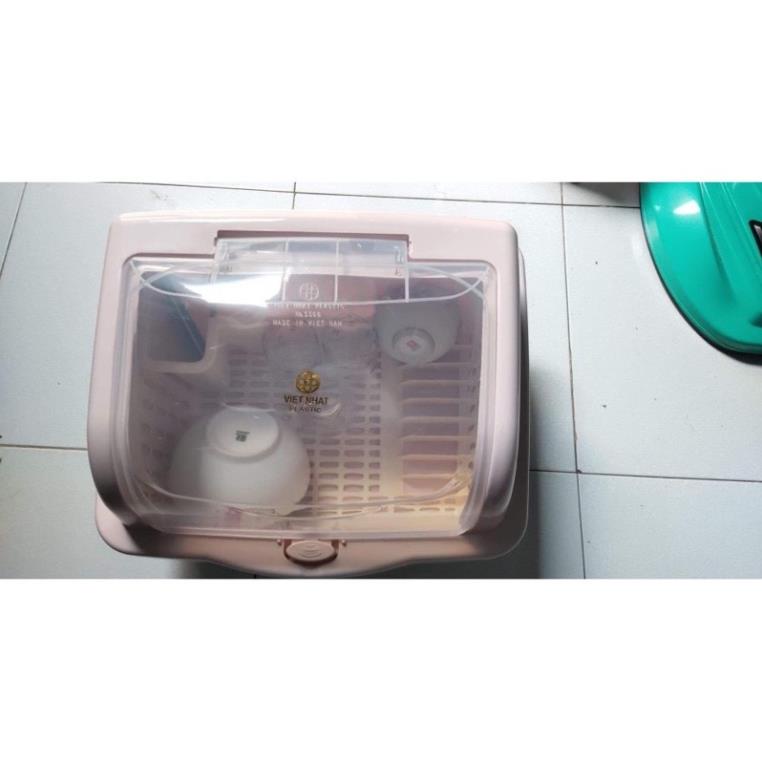 [Kho sỉ] GIÁ ÚP BÁT ĐĨA CÓ NẮP ĐẬY VÀ ỐNG CẮM ĐŨA NHỰA VIỆT NHẬT AN TOÀN-5568.