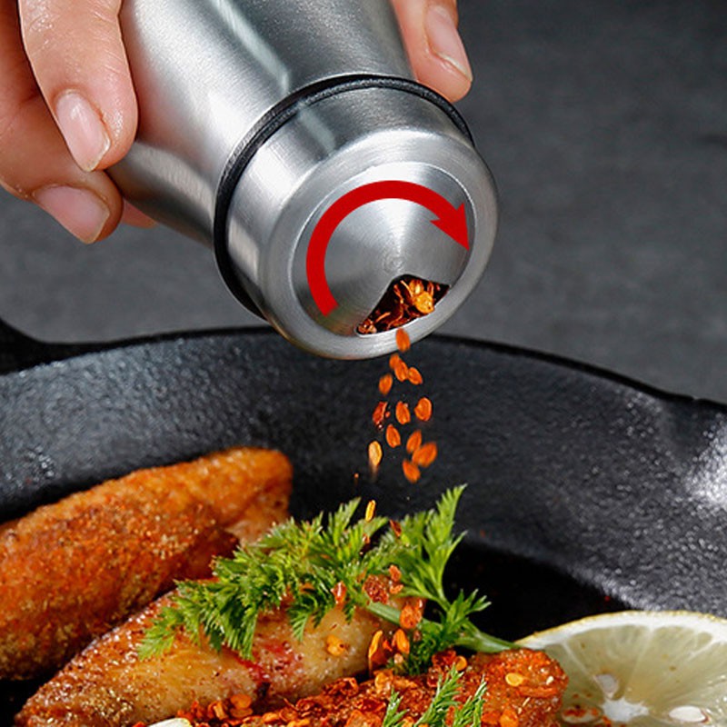Dụng cụ đựng tiêu nắp nhiều ngăn inox 304.Kích thước : 5.5x10.5x4.3 cm