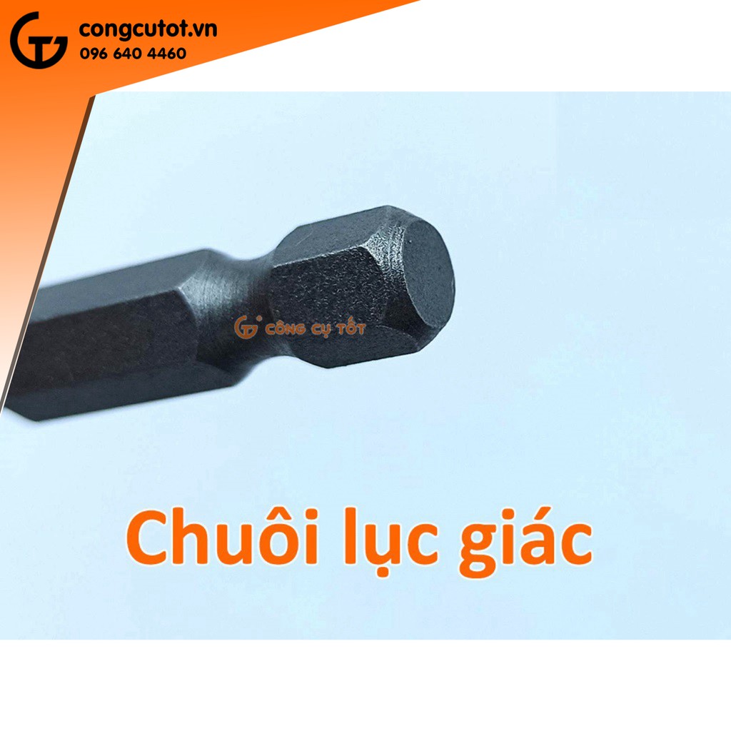 Đầu bắt vít hình sao dài 50 mm chuôi lục thép S2