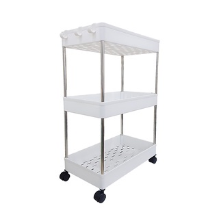 Kệ đựng đồ đa năng 3 tầng có bánh xe tiện lợi (Size M - L)