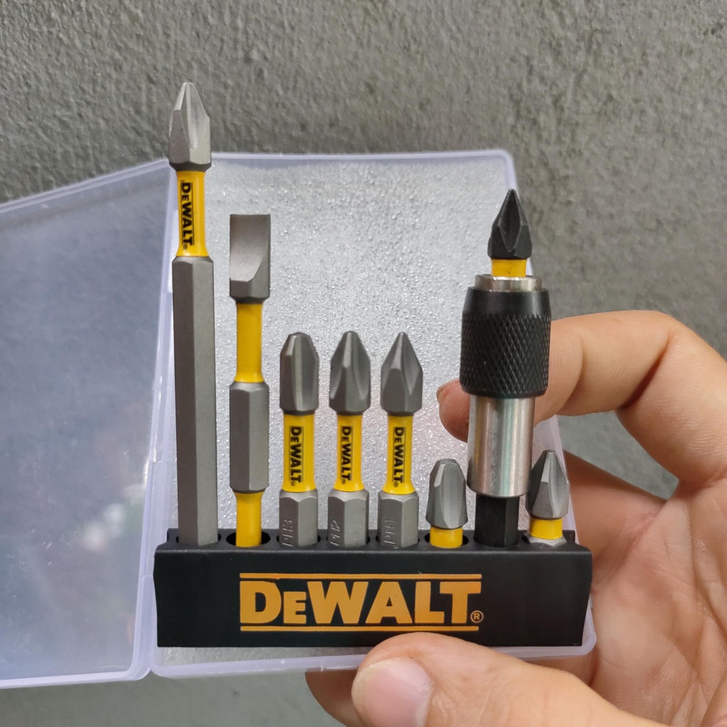 COMBO MŨI VÍT DEWALT XÁM VÀNG - ĐẦU NỐI VÍT - CHÍNH HÃNG