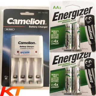 Bộ sạc pin aa, aaa camelion bc-1010b kèm 4 viên pin aa 2000mah energizer