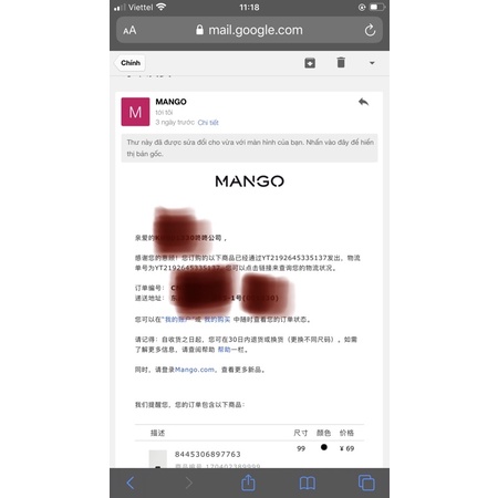 Túi ví mango có sẵn dư