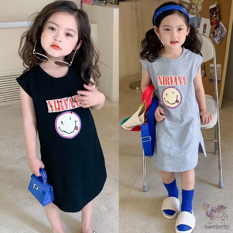 Đầm Sát Nách Phong Cách Hàn Quốc Cho Bé Gái