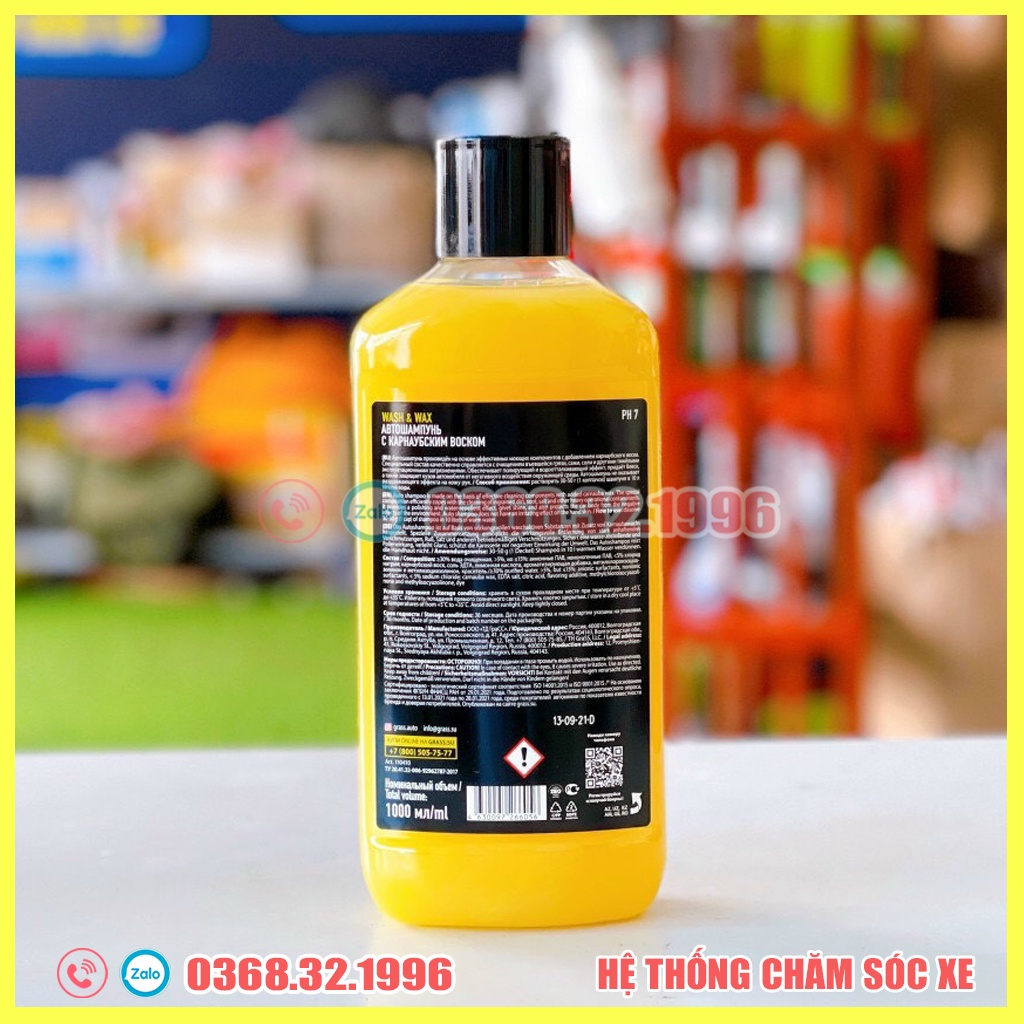 Dung Dịch Rửa Xe, Nước Rửa Xe Ô Tô, Xe Máy Bọt Tuyết Wash &amp; Wax Hương Chuối (NHẬP KHẨU NGA)