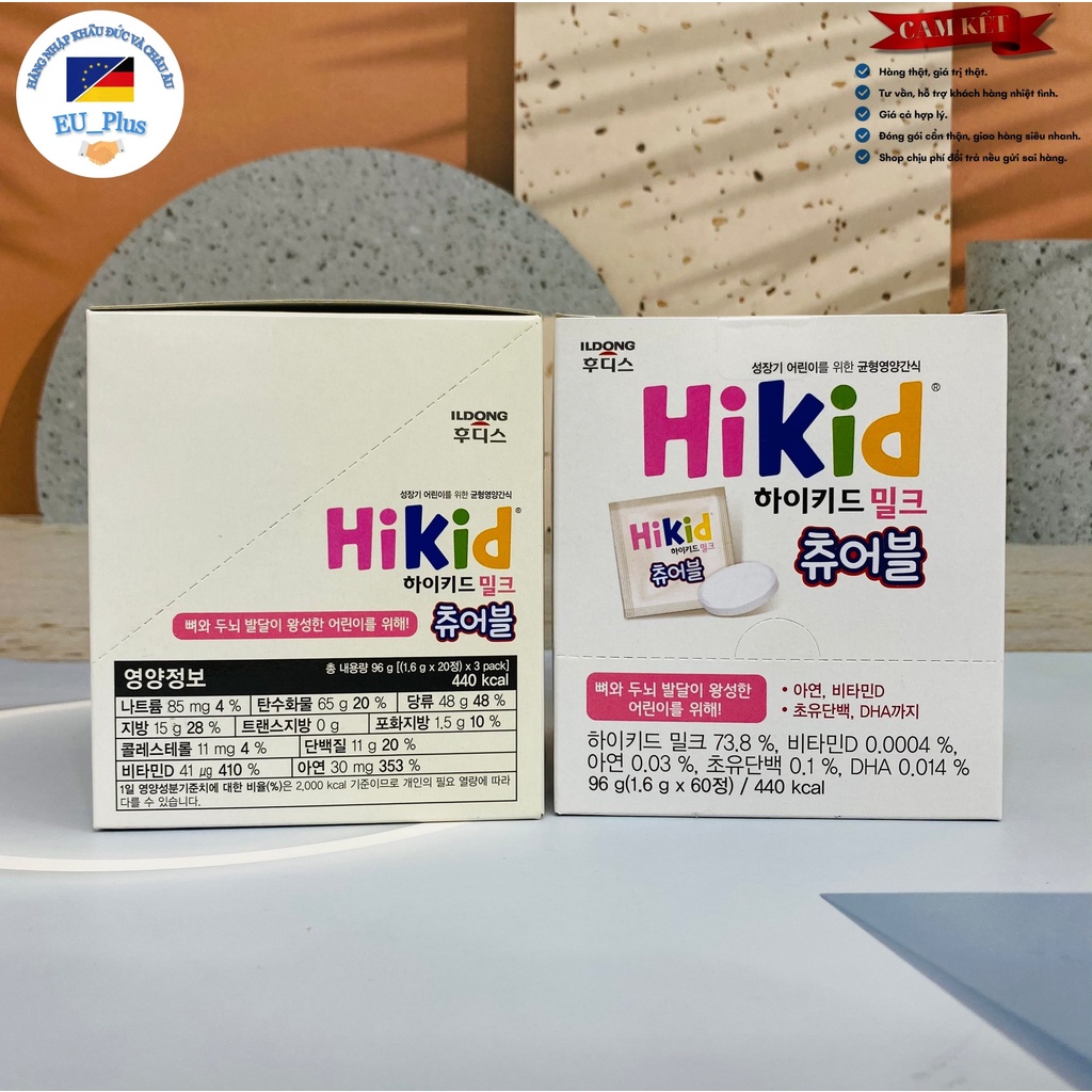 Sữa Hikid dạng viên cô đặc - Hộp 60 viên cho bé từ 1-12 tuổi