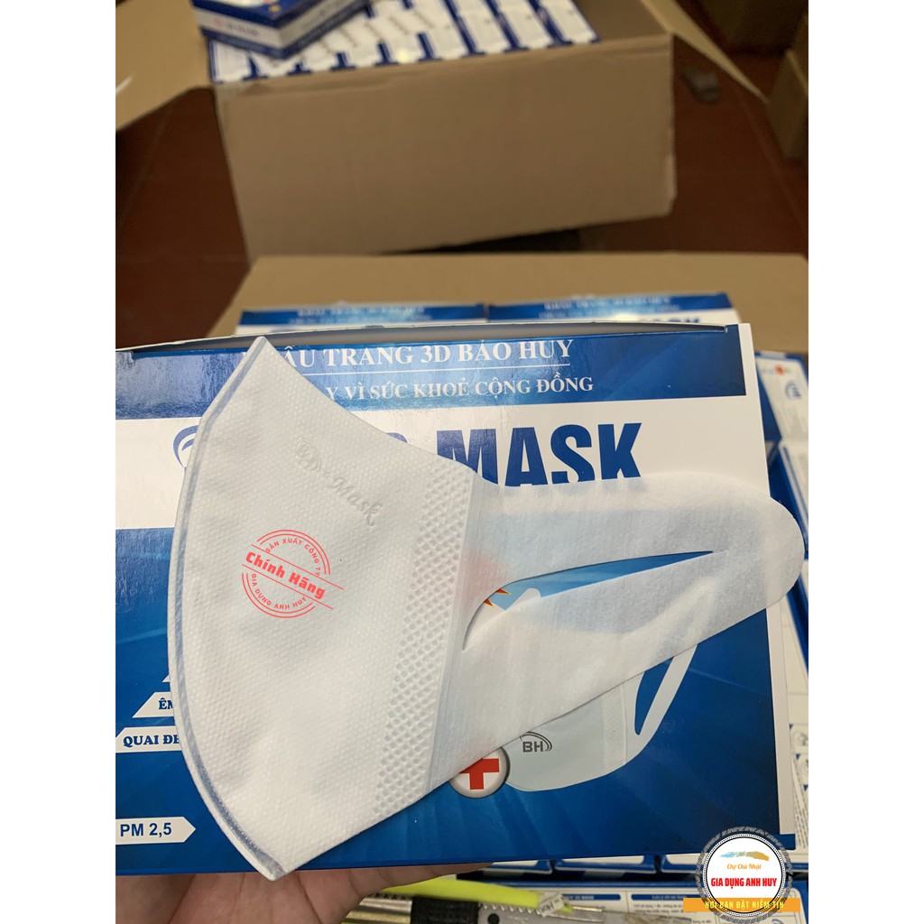 Khẩu trang 3D mask là khẩu trang y tế cao cấp có quai đeo co dãn không đau tai shop Movava - combo hộp 50 chiếc KT3D | BigBuy360 - bigbuy360.vn