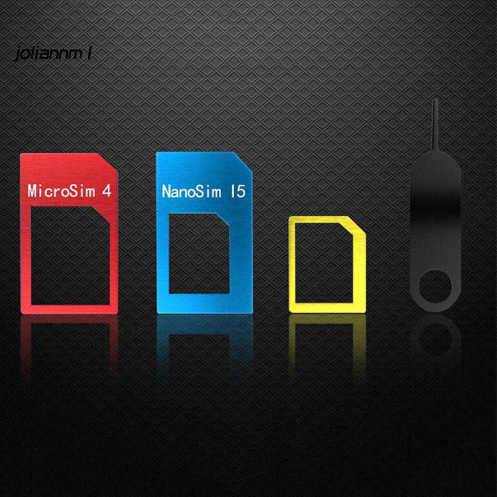 Bộ chuyển đổi 5 trong 1 từ thẻ sim nano sang micro tiêu chuẩn cho điện thoại