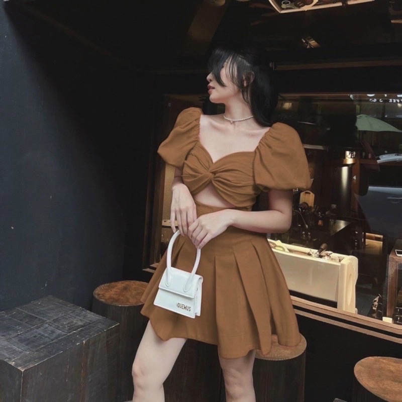 Đầm cut out xếp li bigsize 55kg-95kg🥰🥰