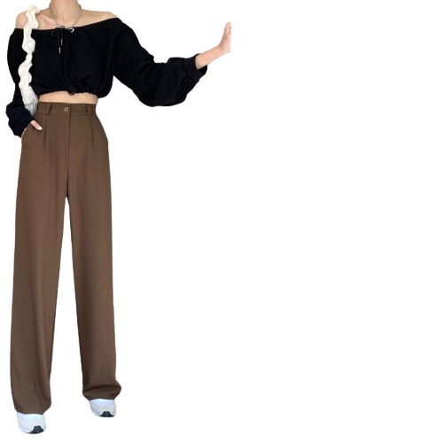 Quần ống rộng nữ lưng cao FUHO Fashion công sở đi học cao cấp đẹp, chất Tuyểt mưa thoáng mát 001