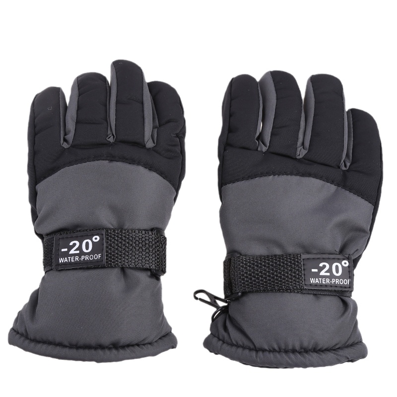 1 Đôi Găng Tay Trượt Tuyết Dày Dặn Chống Gió Không Trượt Chống Nước Có Khóa Cài Nhiều Màu Sắc Cho Bé