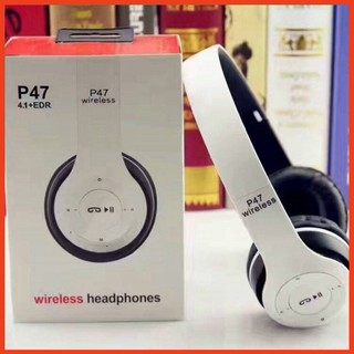 Hình ảnh Tai nghe bluetooth Chụp Tai Headphone P47 - Tai Mèo ⚡Âm Thanh Đỉnh Cao⚡ chính hãng