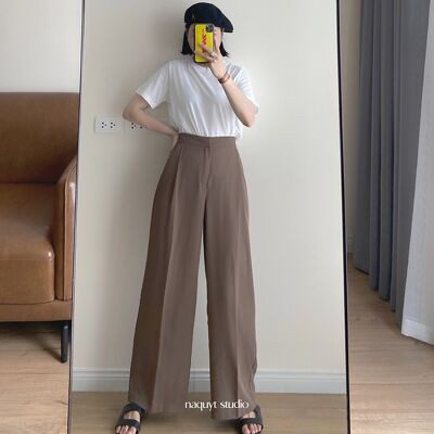 Quần suông ống rộng ly giữa chun sau NQ - Q0379 | BigBuy360 - bigbuy360.vn