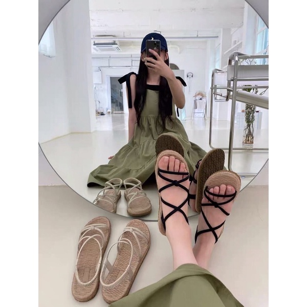 Váy maxi đi biển dây nơ siêu đẹp