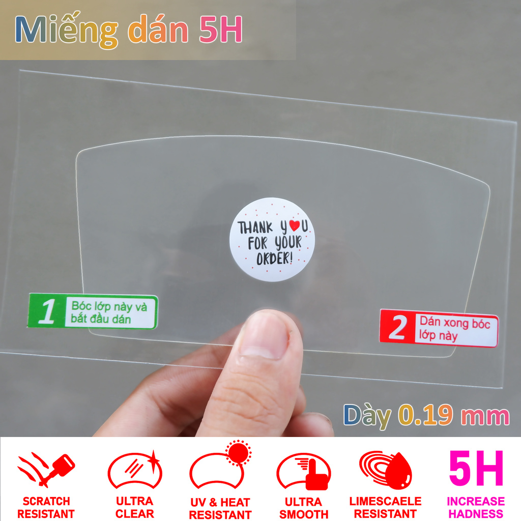 Miếng dán bảo vệ mặt đồng hồ Ex 150 2019 chống trầy xước mặt đồng hồ xe Exciter 150 2019