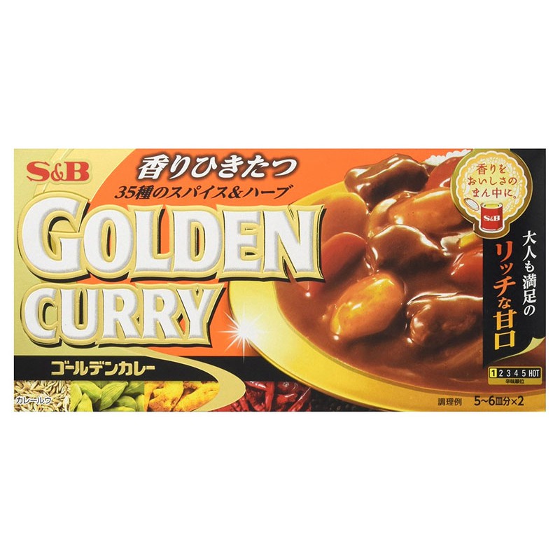 Viên nấu cà ri Golden Curry Vị ngọt 198g 10~12 phần ăn - Hachi Hachi Japan Shop