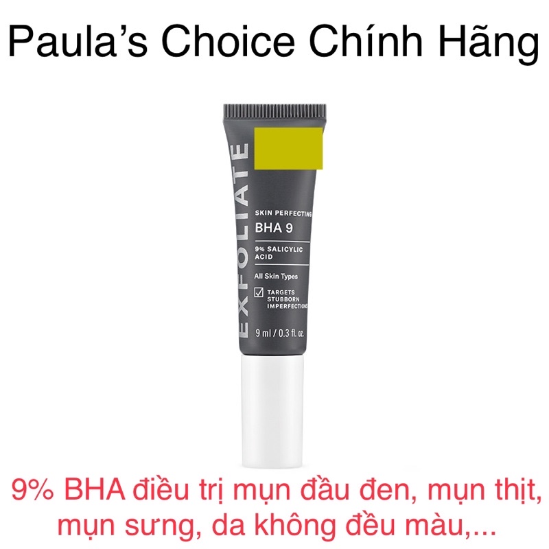(1ml) 9% BHA tinh chất giảm mụn đầu đen và bã nhờn Skin Perfecting BHA 9