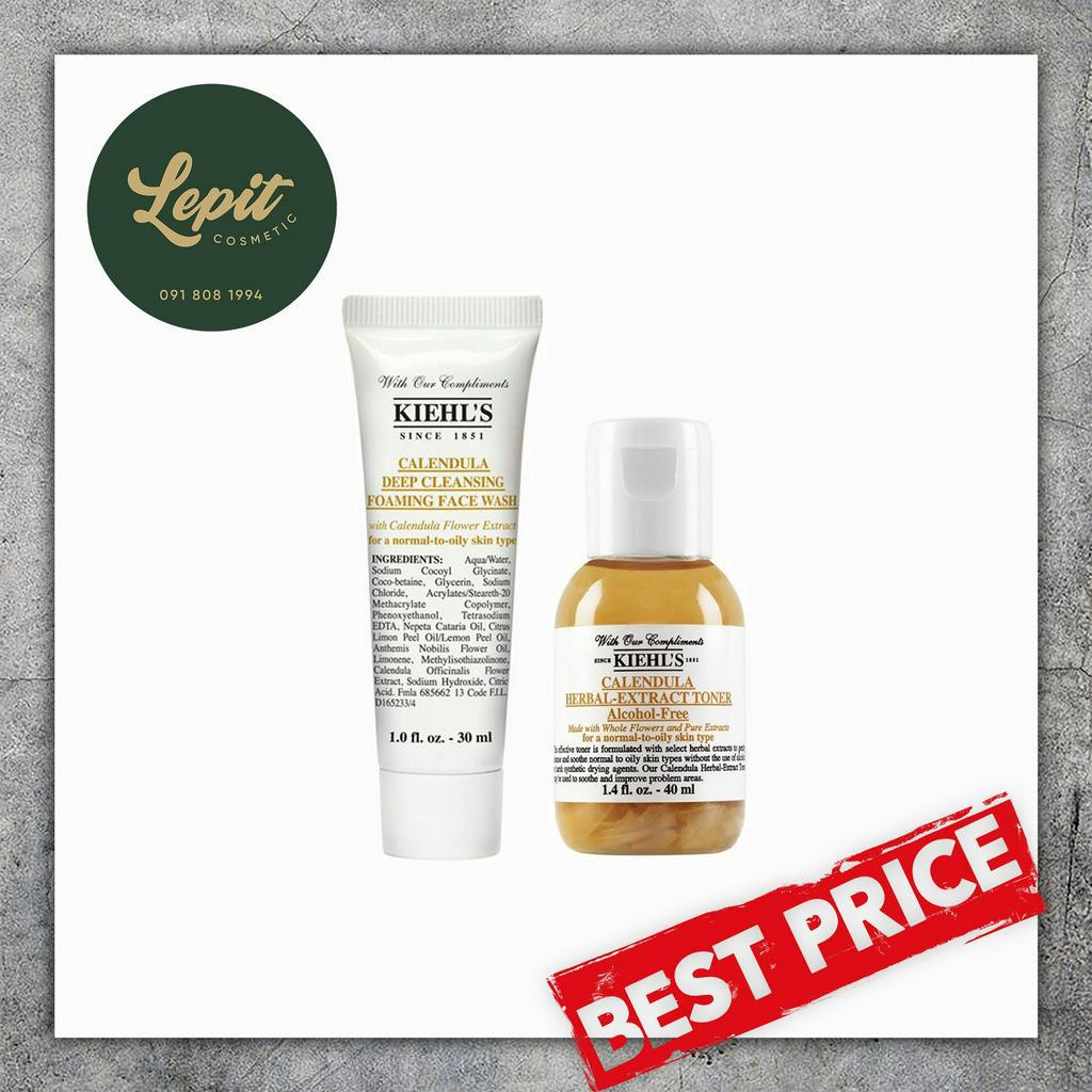 Sữa Rửa Mặt Và Toner Hoa Cúc Kiehls Calendula Minisize - Srm Cúc