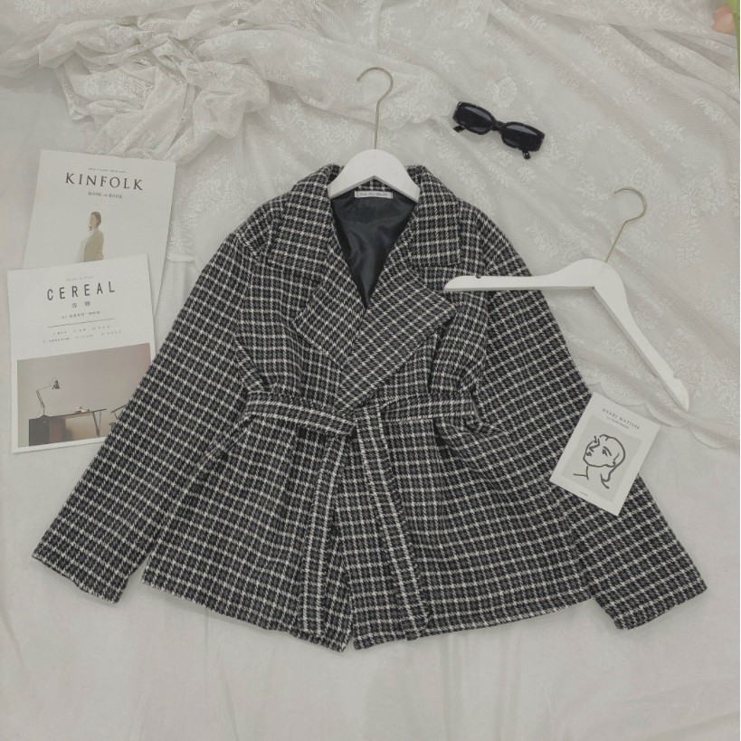 Áo dạ nữ , Áo khoác dạ kẻ nữ , áo da nữ ( Hàng sẵn shop ) | BigBuy360 - bigbuy360.vn