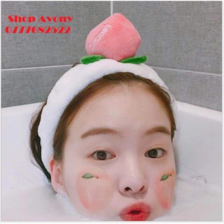 Băng đô rửa mặt đính trái đào
