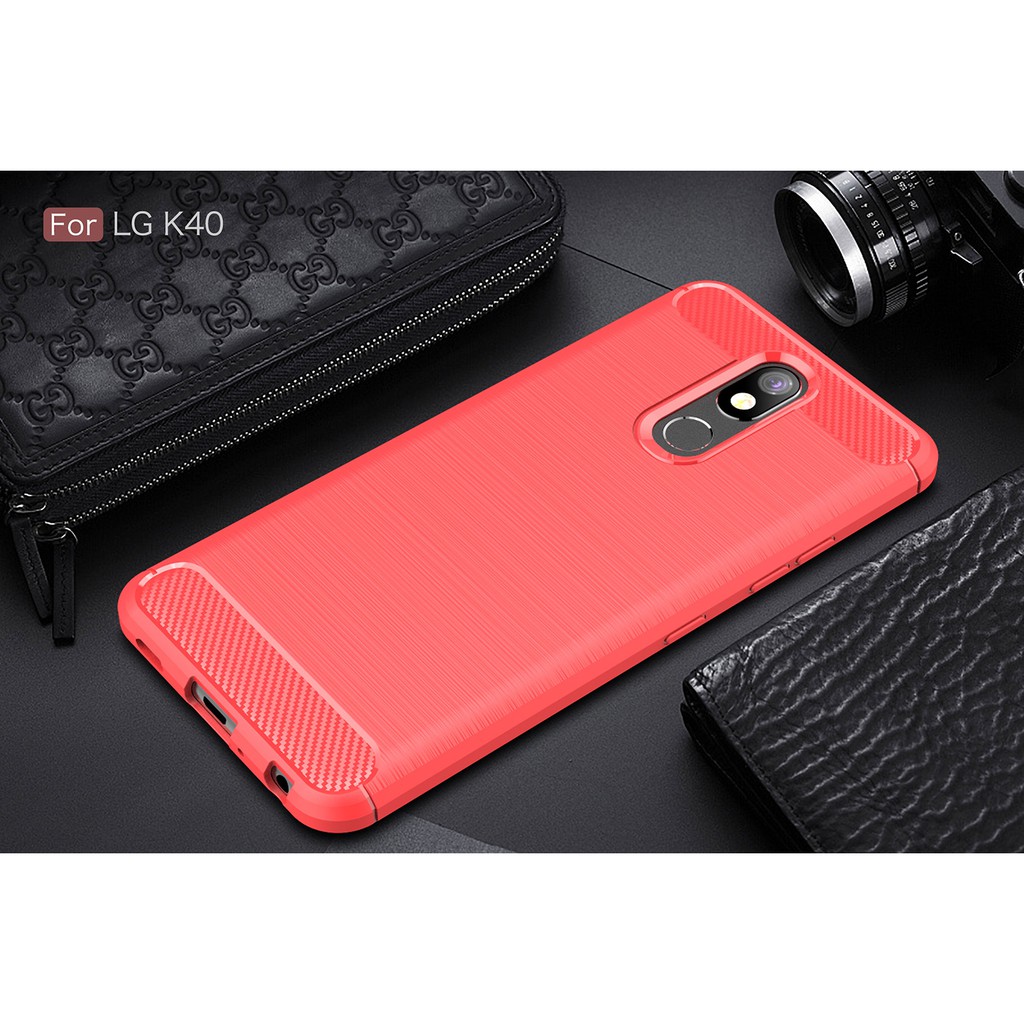 Ready stock LG X4 2019 K40 G7 Q7 plus Stylo5 phone Carbon fiber Soft case