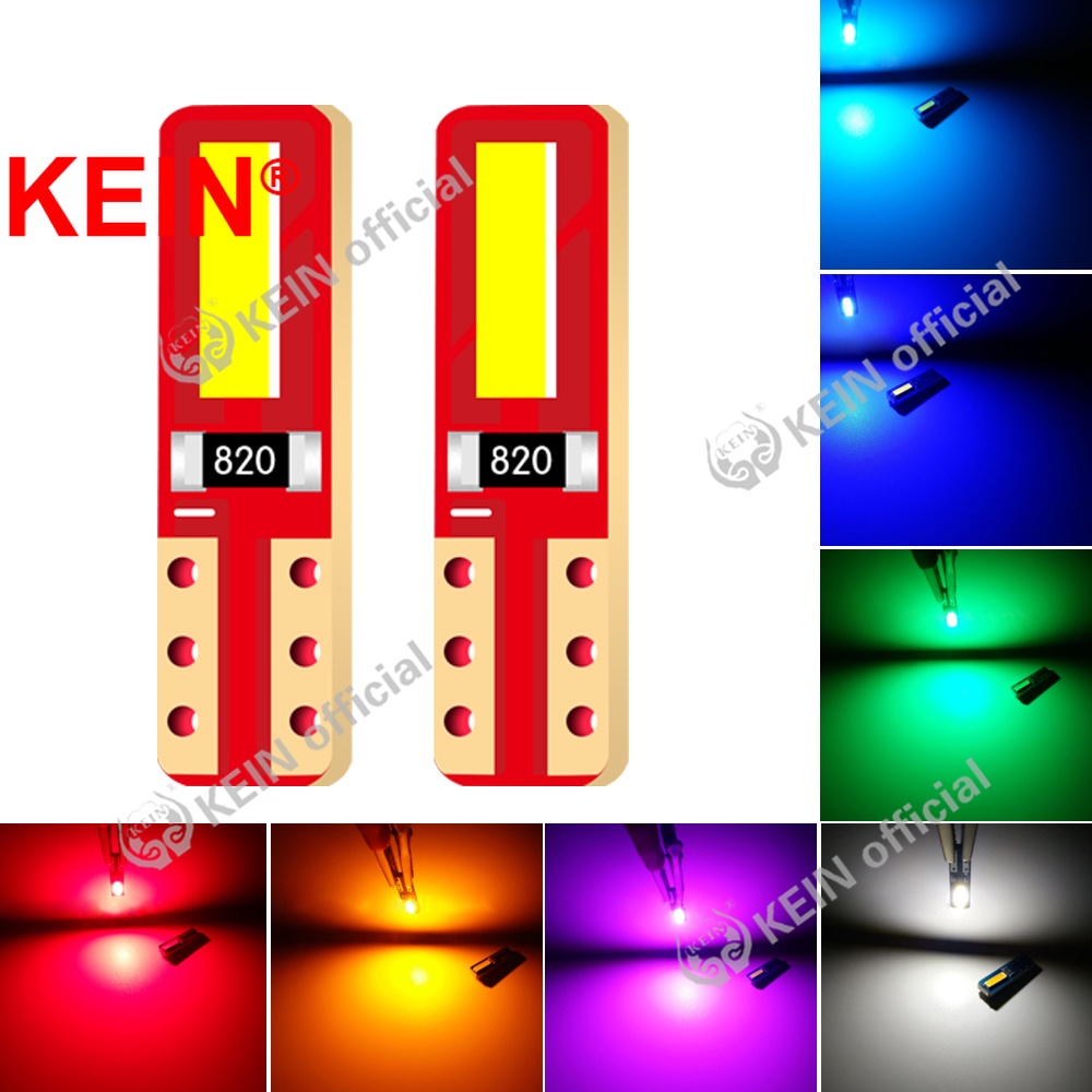 KEIN Meter Bulb T5 Led Bulb Meter W3W Meter Led 73 74 T5 Led Car Lights 7020 2SMD Car Meter Wedge Instrument Dashboard Car Meter LED Light Bulb Dashboard Led Crystal Red Panel Promise License Plate Light White