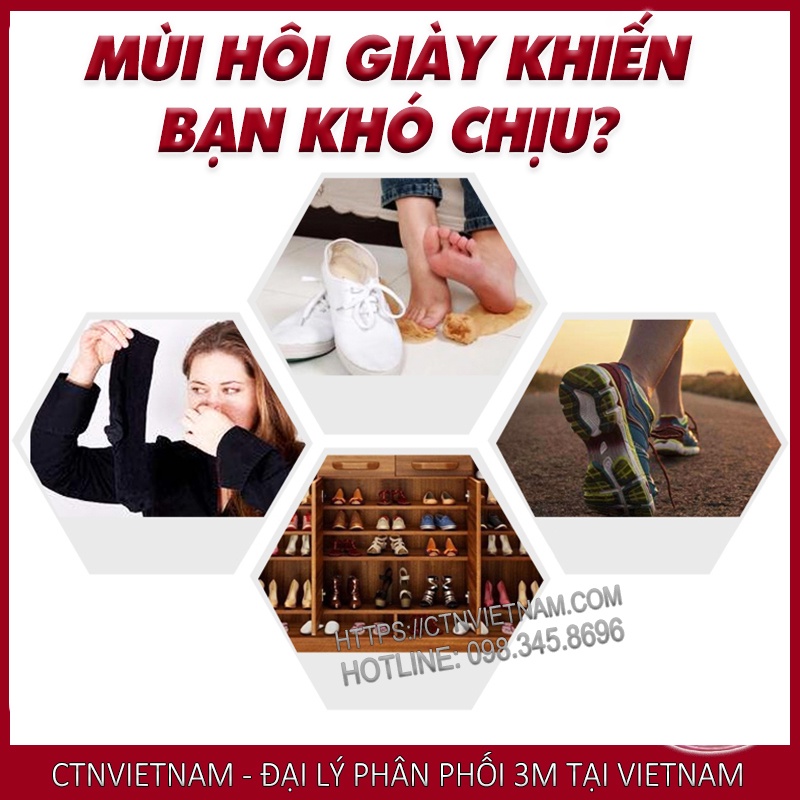 Xịt Khử Mùi Hôi Giày, Mùi Hôi Chân 3M 12L Deodorizer Chính Hãng