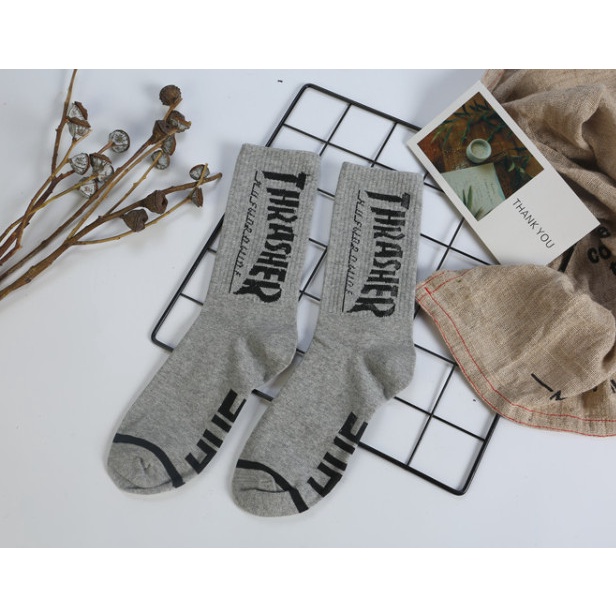 Vớ THRASHER cao cổ Nam Nữ phong cách thể thao, trẻ trung, năng động.