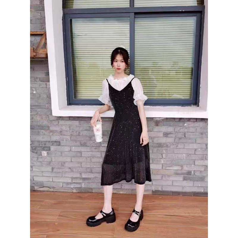 [Sẵn đen bóng 39] Giày búp bê lolita đế răng cưa | BigBuy360 - bigbuy360.vn