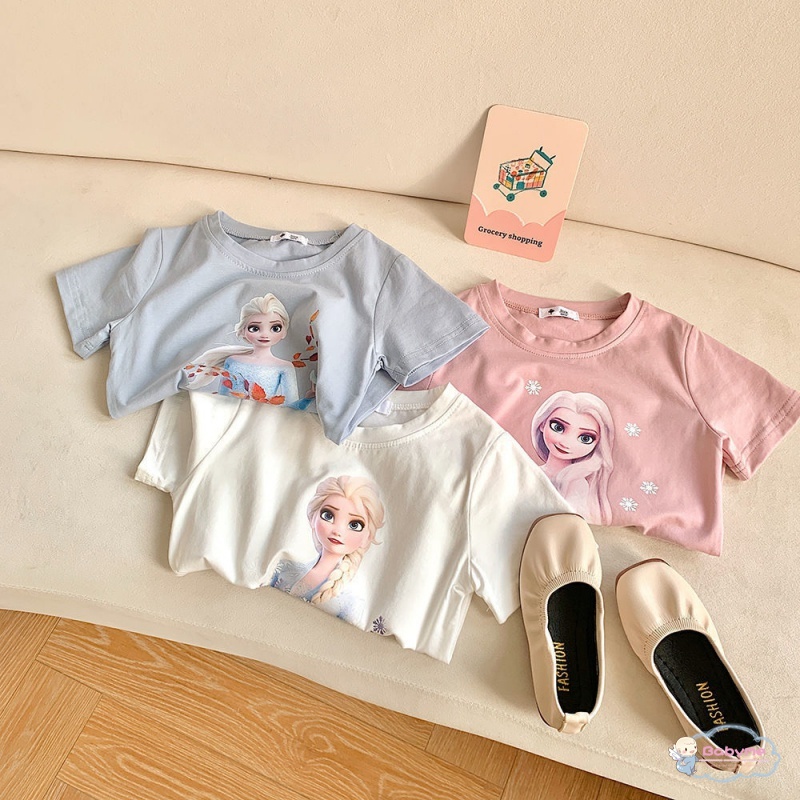 Áo Thun Cotton Tay Ngắn Thời Trang Mùa Hè Dành Cho Bé Gái