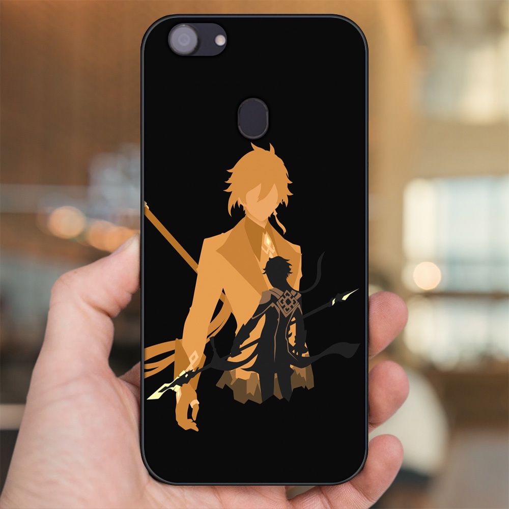 Ốp lưng Oppo F5, F5 Youth, F7 viền đen in hình Zhongli Genshin Impact