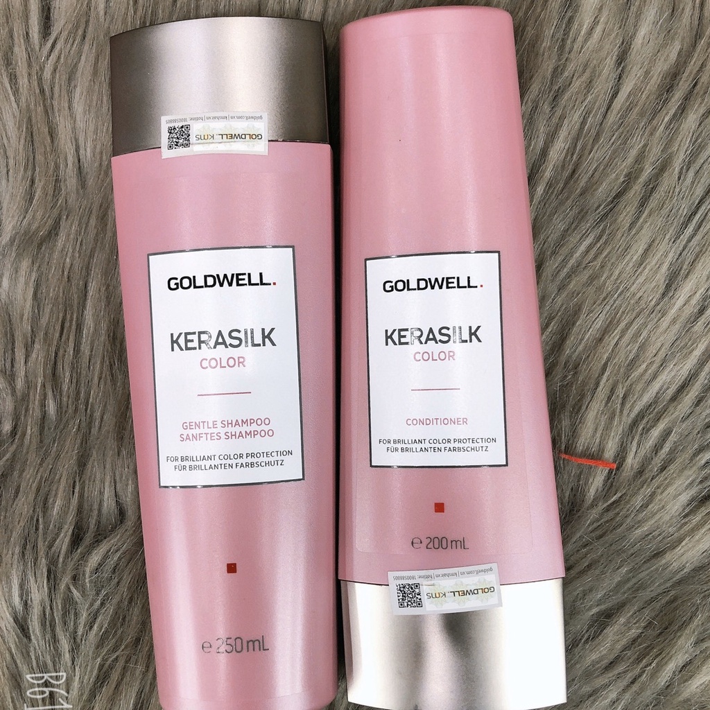 Bộ dầu gội xả dành cho tóc nhuộm màu COLOR KERASILK GOLDWELL