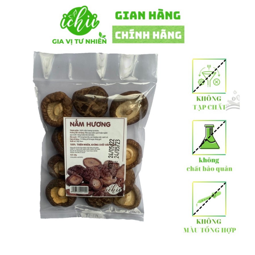 Nấm hương rừng Tây Bắc ichii , Nấm hương rừng gói 50g