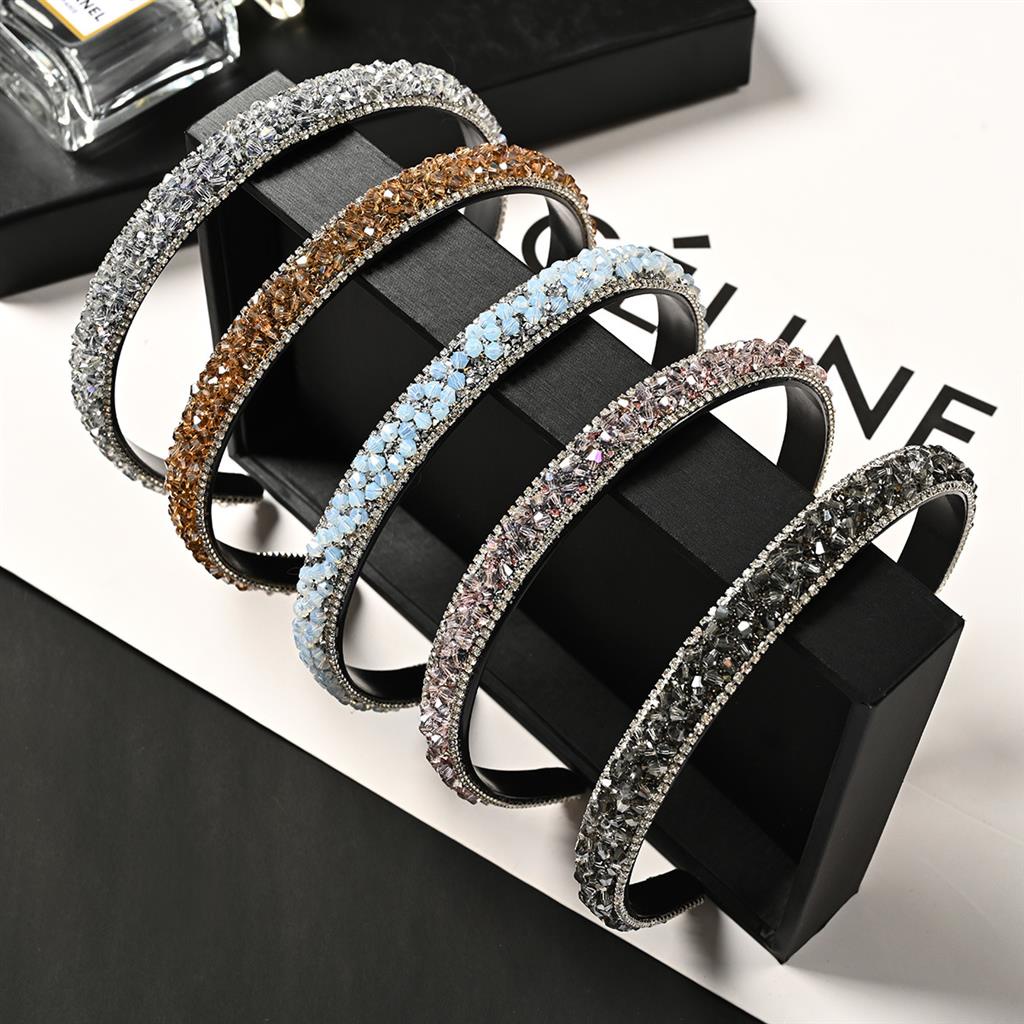 Băng Đô Cài Tóc Mỏng Đính Đá Kim Sa Phong Cách Âu Mỹ Cổ Điển Độc Đáo Dễ Phối Đồ Cho Nữ