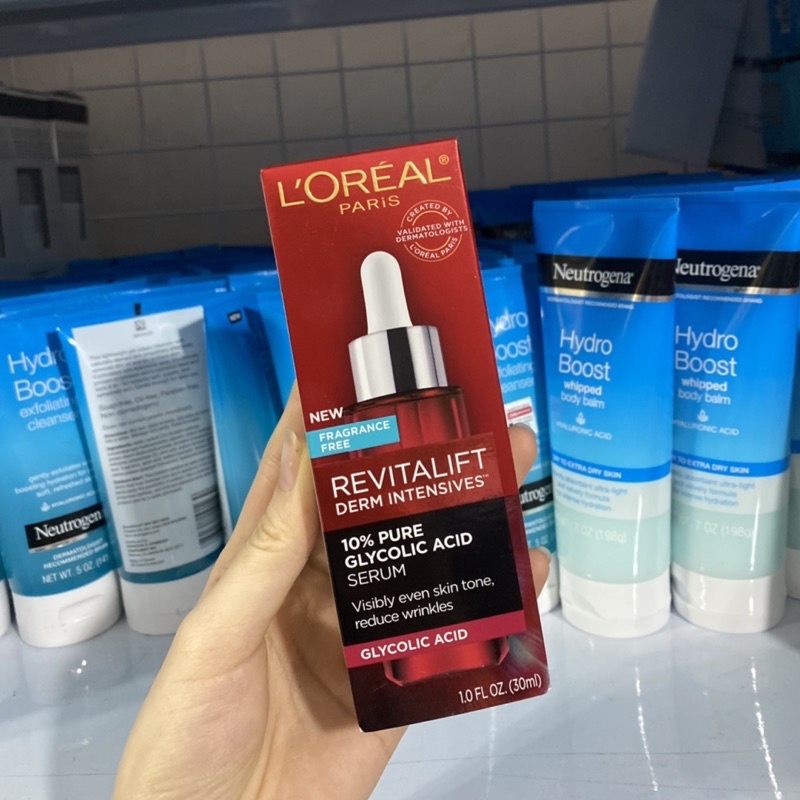 Serum sáng da và giảm nhăn hiệu quả Loreal Revitalift 10% Pure Glycolic Acid