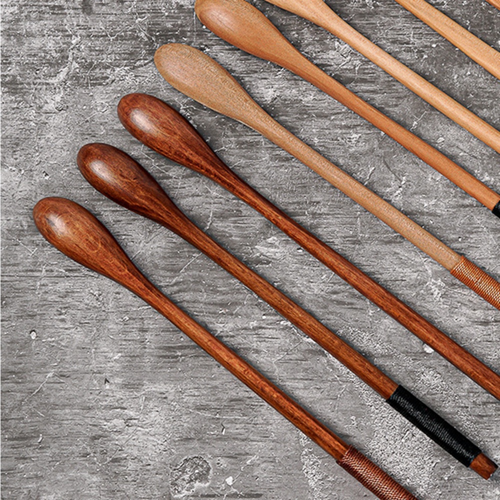Muỗng Múc Mật Ong / Trà / Cà Phê Cán Dài Bằng Gỗ Màu Sắc Bền Tiện Dụng Cho Nhà Bếp