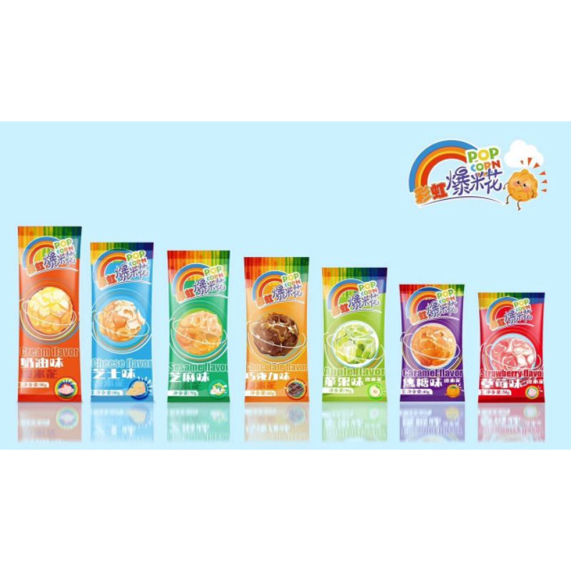 Set 7 gói bỏng ngô cầu vồng hot hit Mani Rainbow