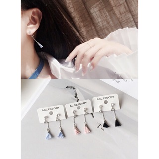 Bông tai lông vũ nhỏ xinh (còn màu xanh ngọc)