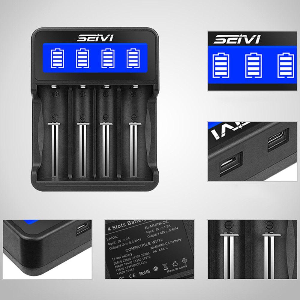Đế Sạc Pin Nhanh Có Đèn LED Chỉ Báo Cho Pin AA AAA NI-CD NI-MH