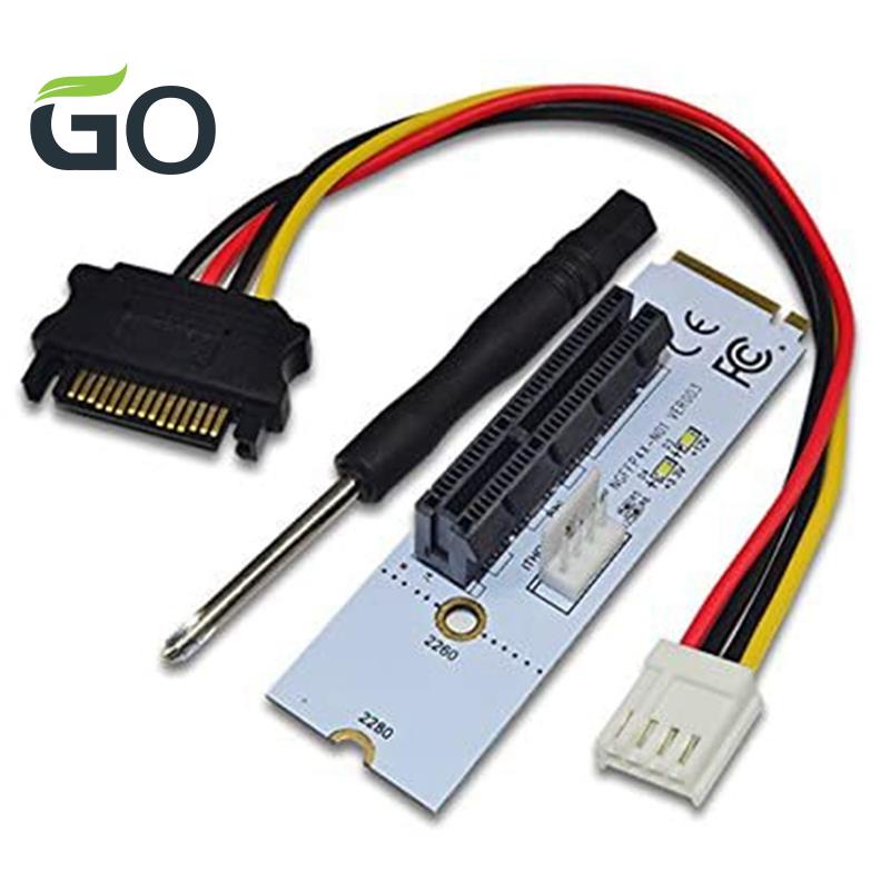 NGFF M.2 to PCI-E 4X Riser Card M2 Key M to PCIe X4 Adapter