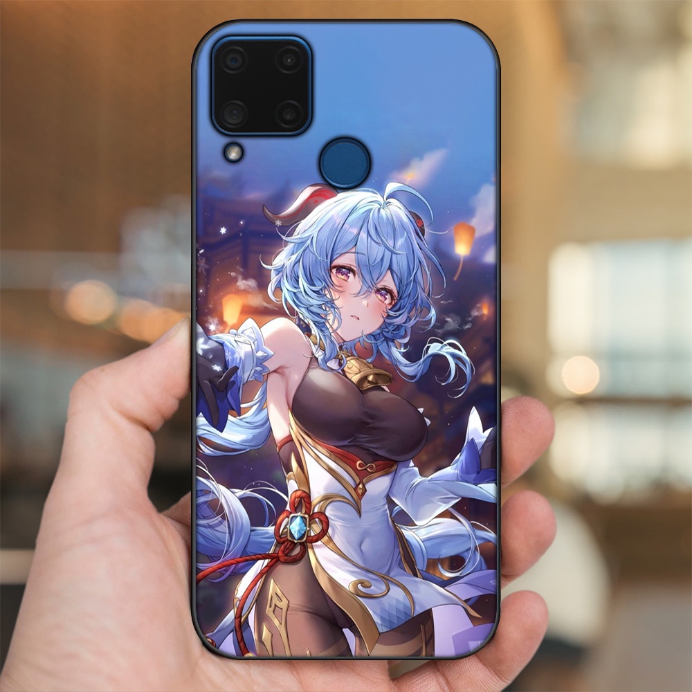 Ốp lưng Realme C15 viền đen in hình Ganyu Genshin Impact